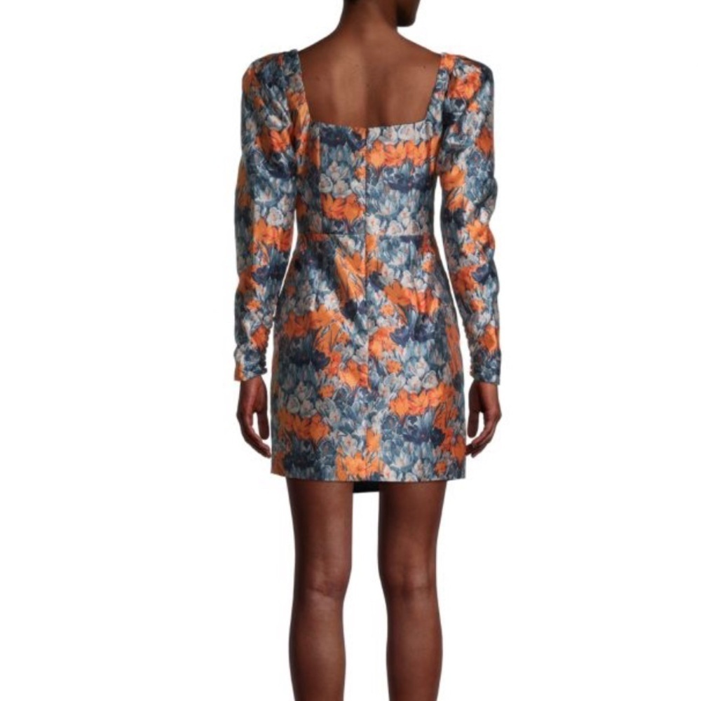 Anthropologie FLOR ET.AL Constance Floral Midi Dress Long Sleeve  SZ 12 - Picture 4 of 14